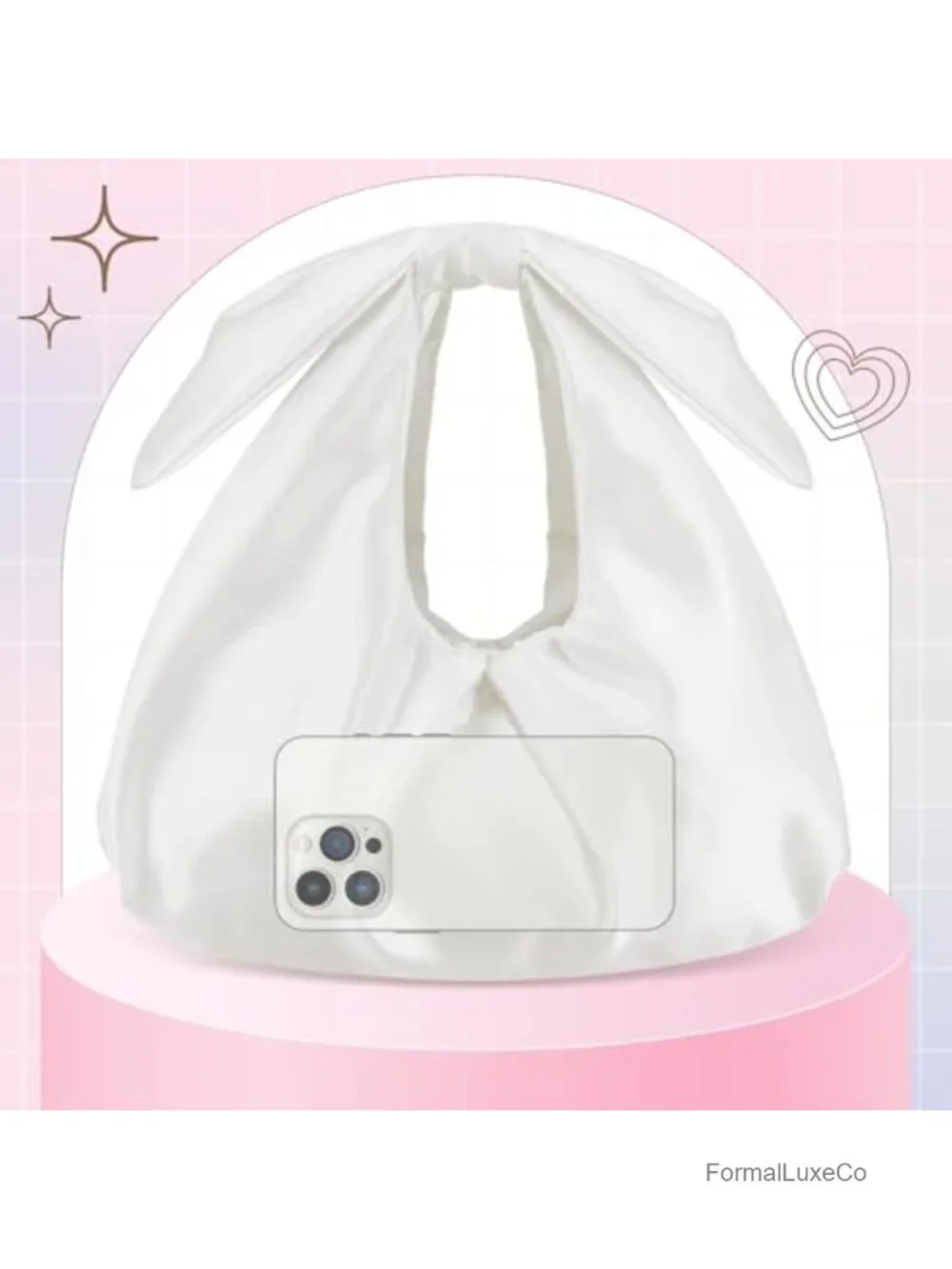 Satin Bow Clutch Evening Bag Ruched Handbag, Wedding Purse, Bridesmaid Gift